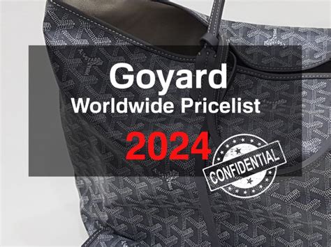 goyard pm bag price|goyard price list 2024.